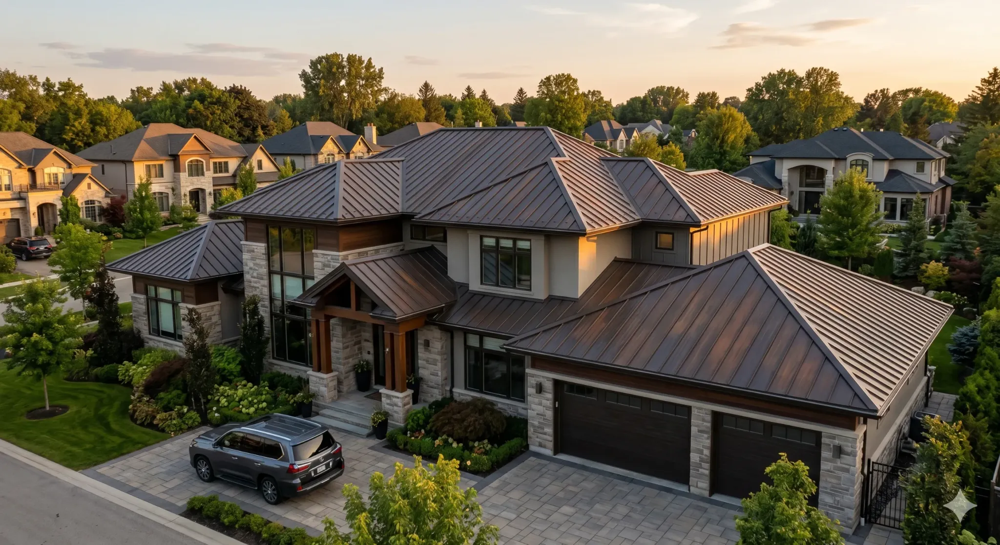 Standing seam metal roofing