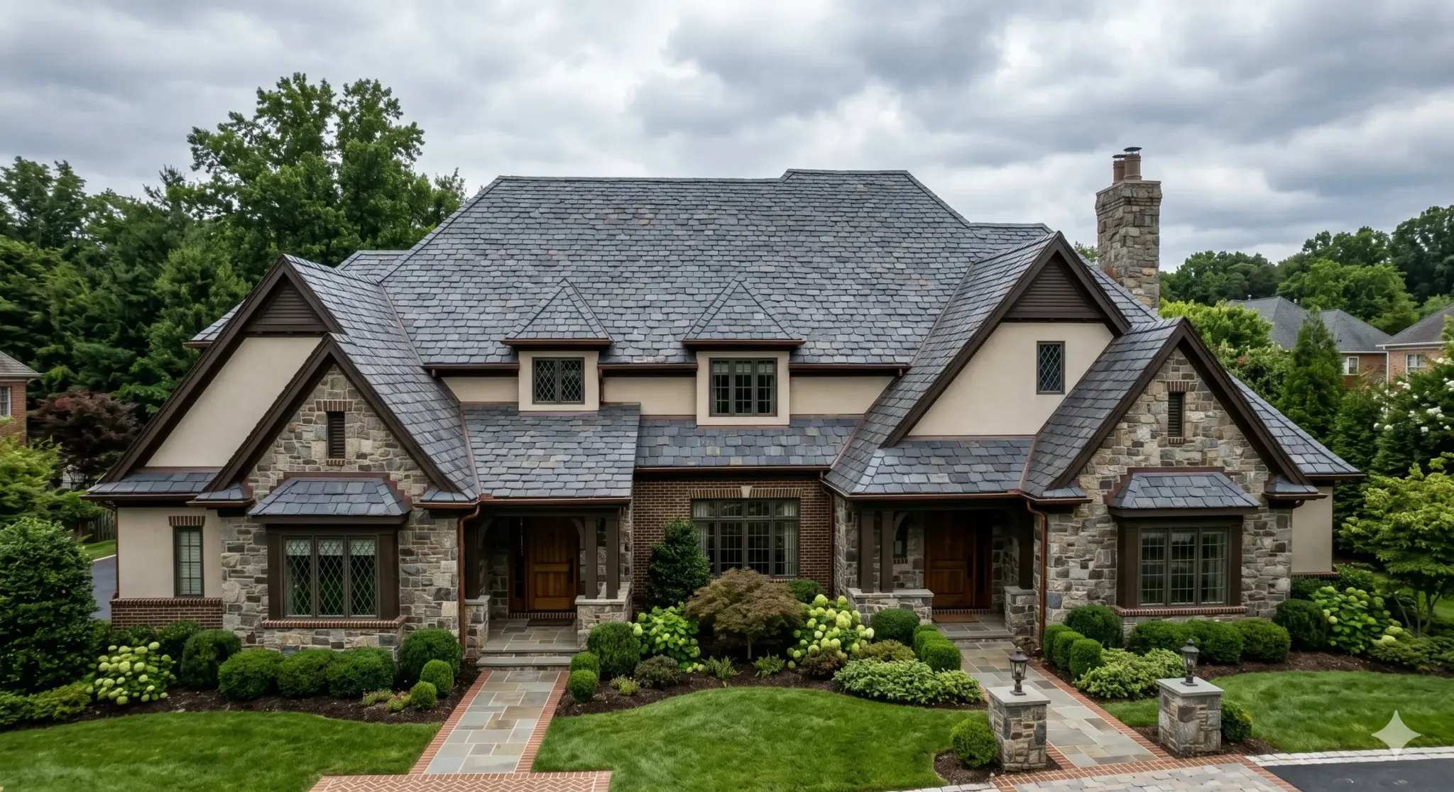 Slate roofing