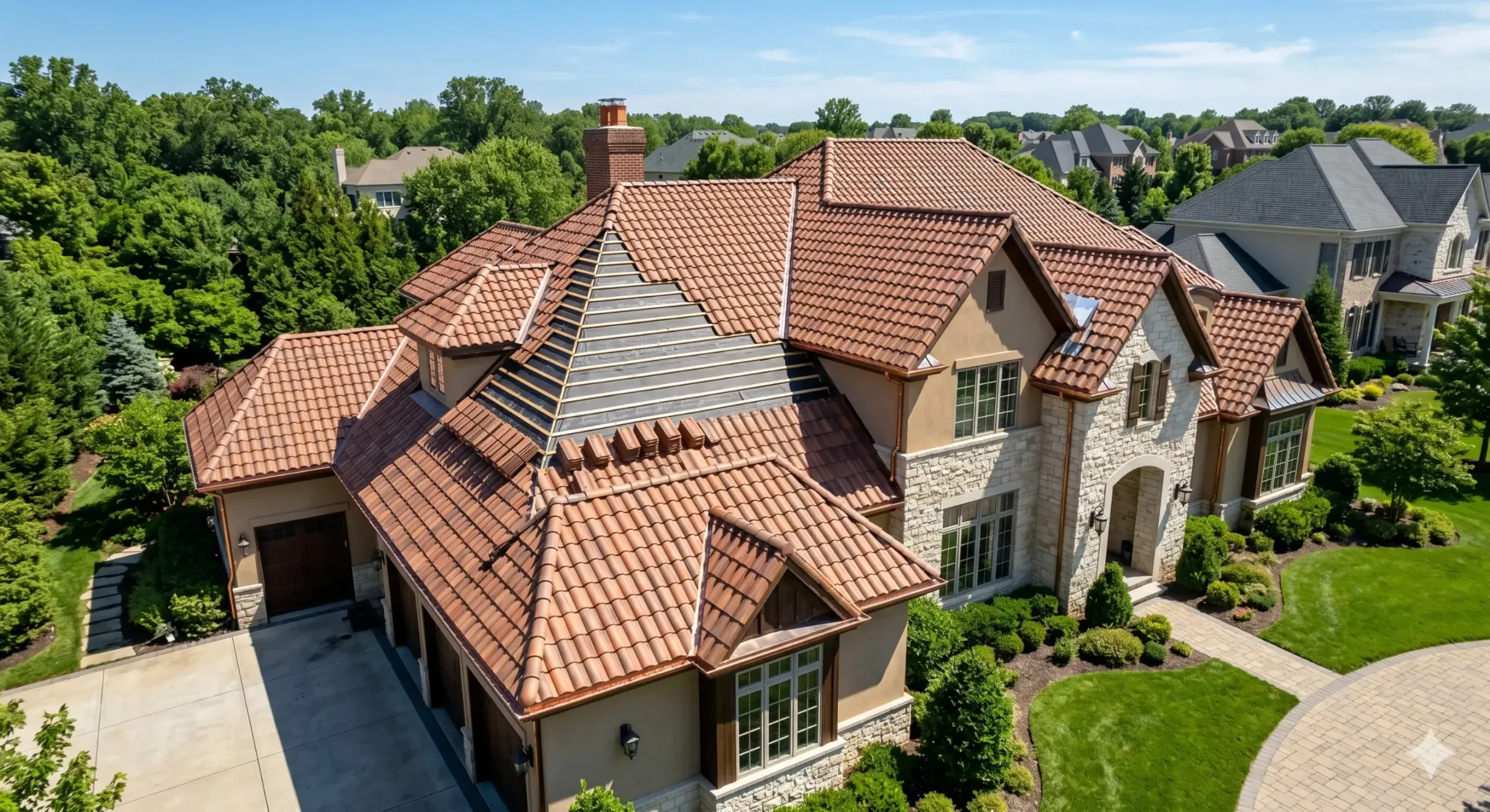Tile roofing